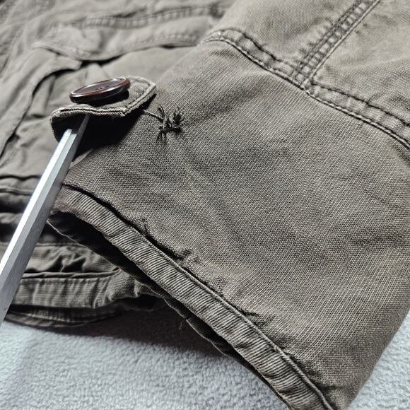 Buckle Black Label Military Jacket Mens Large Heavy Utility Brown Canvas FLAW - Picture 7 of 16